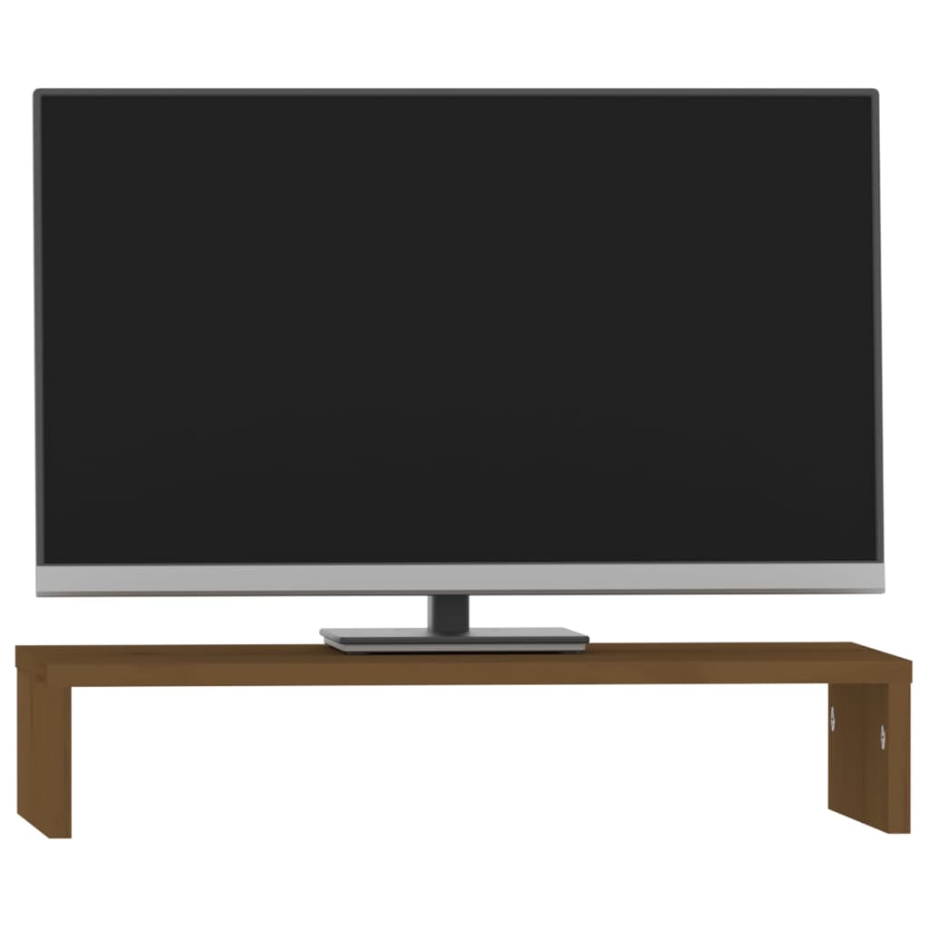 Supporto per Monitor ambra 50x27x10 cm Legno Massello di Pino