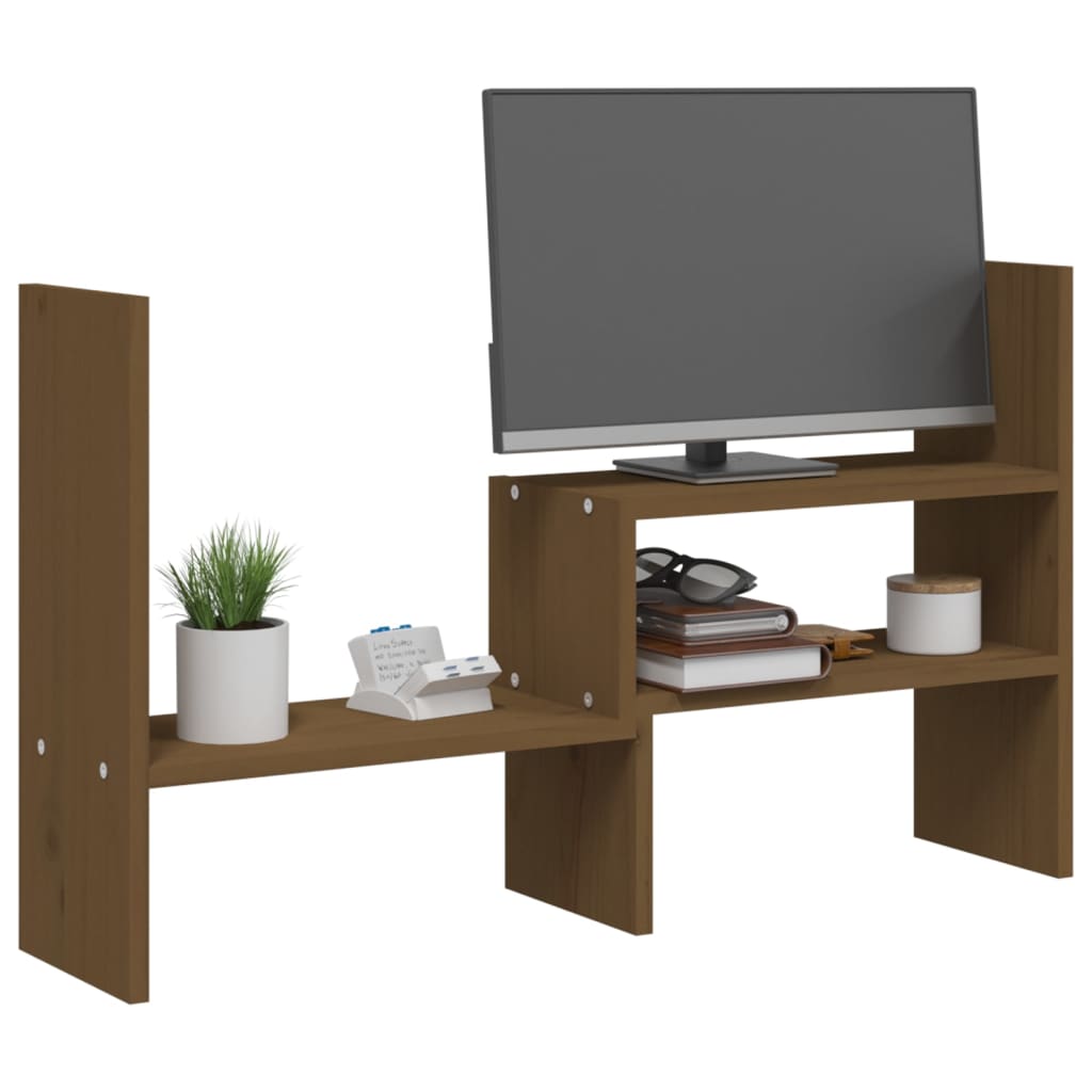 Supporto Monitor ambra (39-72)x17x43 cm Legno Massello di Pino
