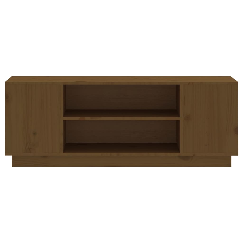 Mobile Porta TV ambra 110x35x40,5 cm in Legno Massello di Pino