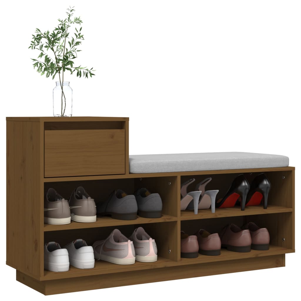 Scarpiera ambra 110x34x61 cm in Legno Massello di Pino
