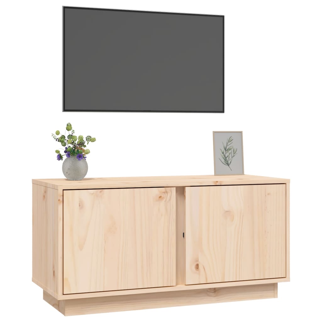 Mobile Porta TV 80x35x40,5 cm in Legno Massello di Pino