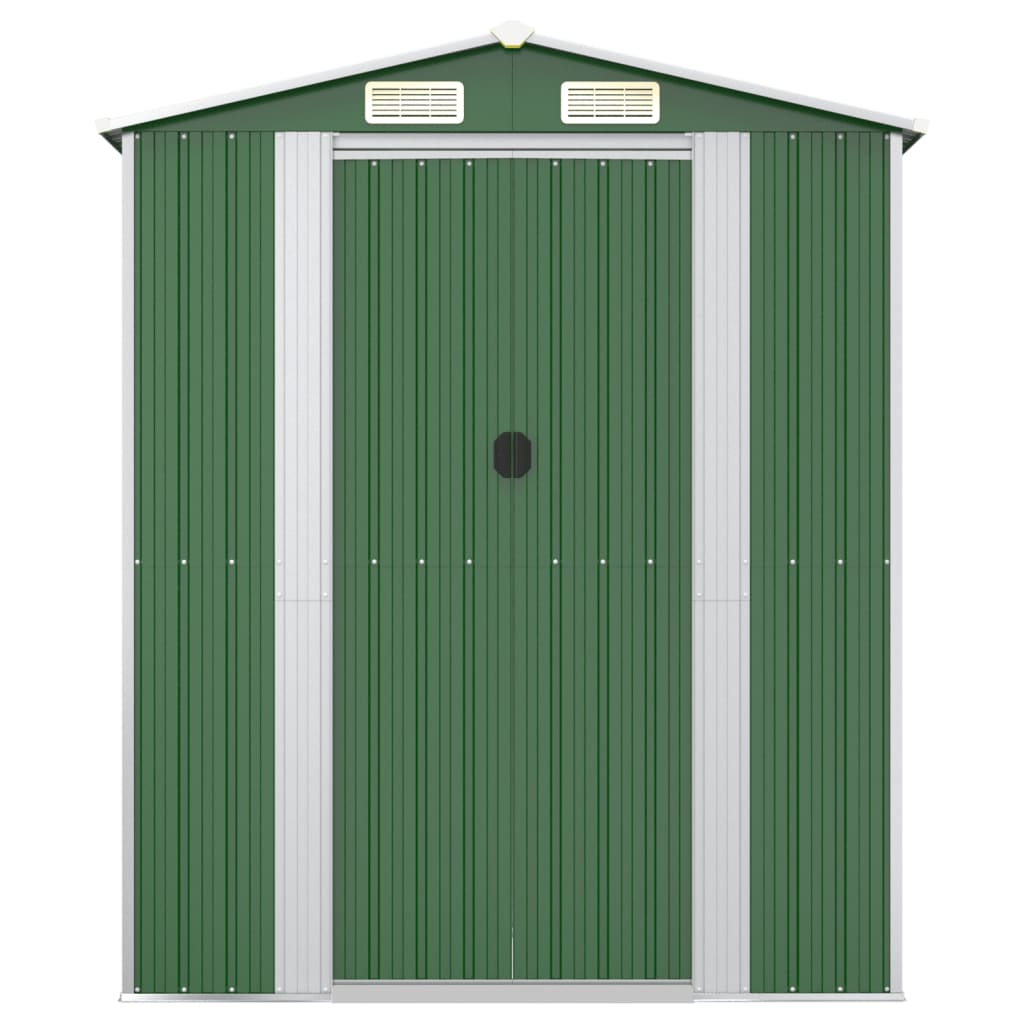 Capanno da Giardino Verde 192x772x223 cm Acciaio Zincato