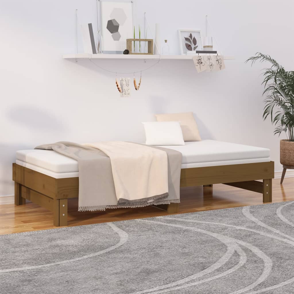 Dormeuse Estraibile Ambra 2x(90x190) cm Legno Massello di Pino