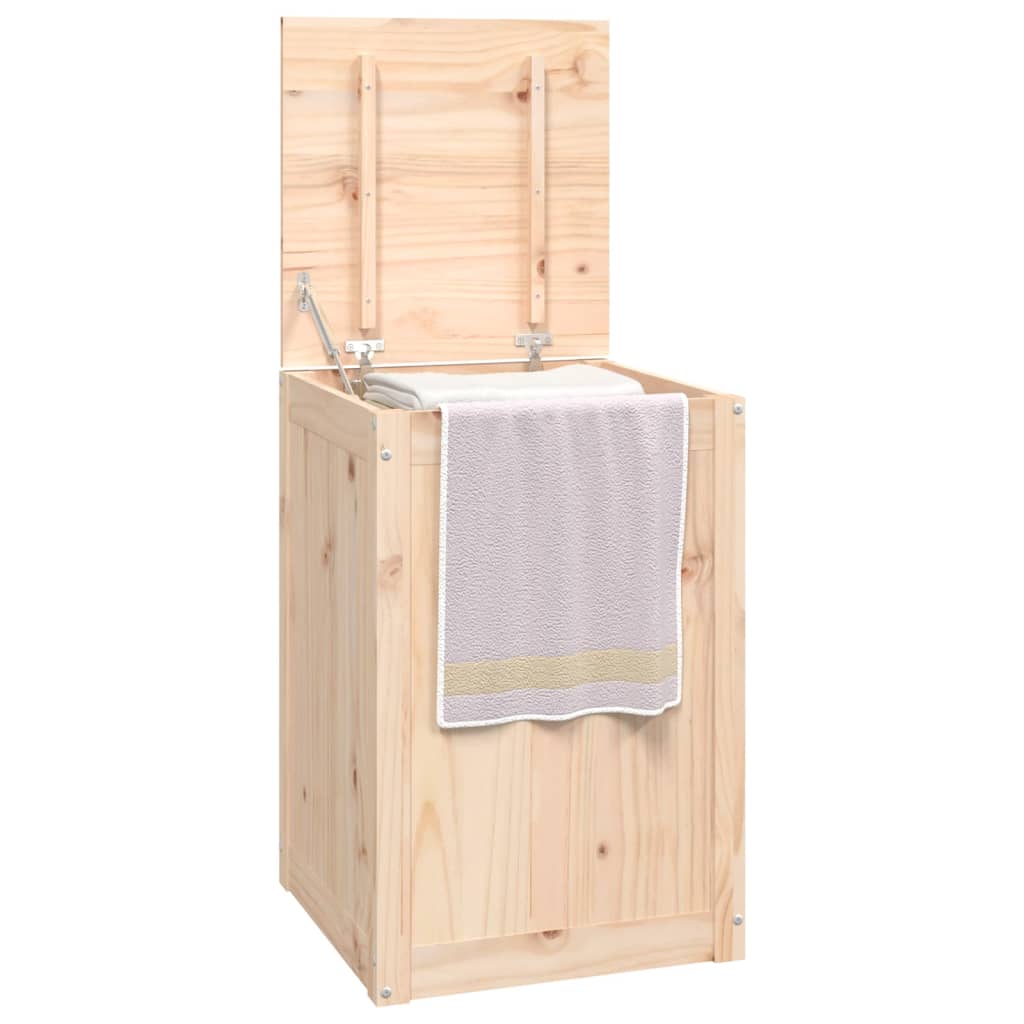 Contenitore per Bucato 44x44x66 cm Legno Massello Pino