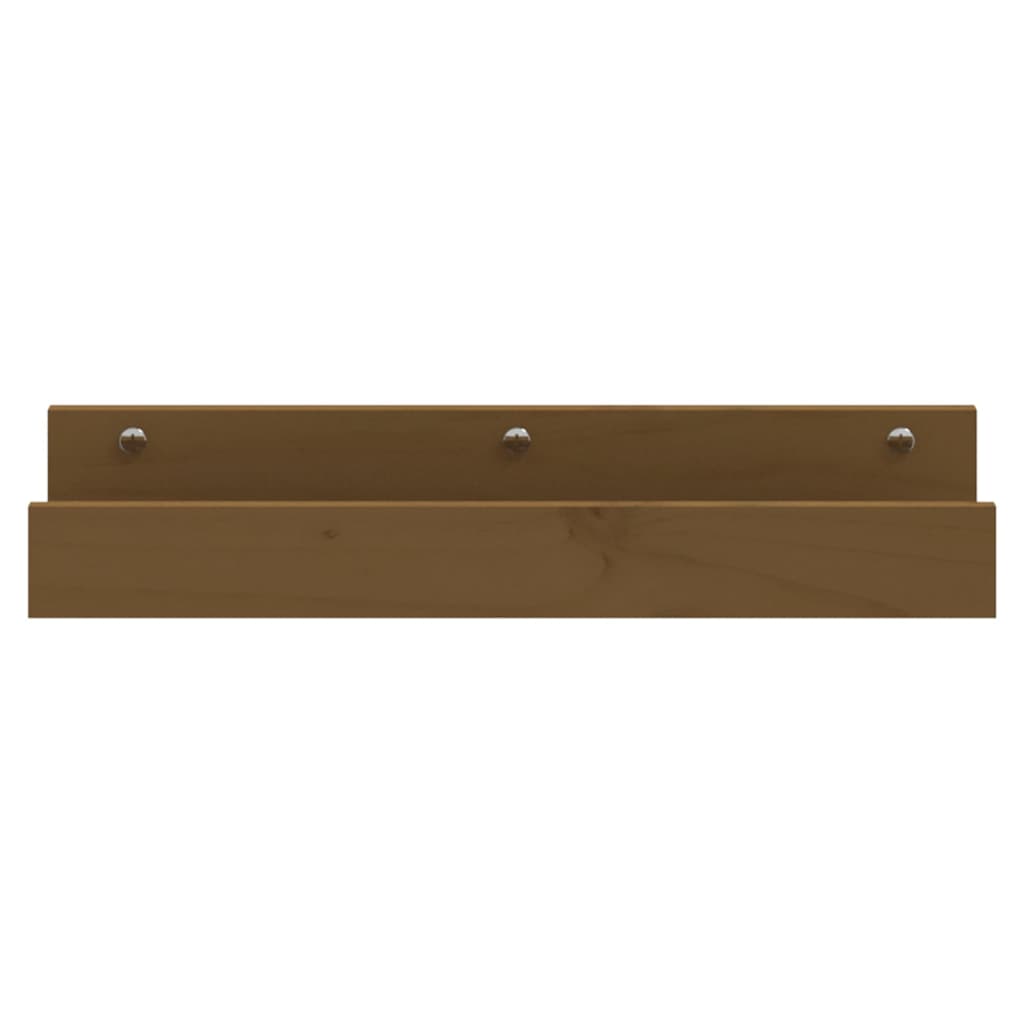 Mensole da Parete 2 pz Ambra 50x12x9cm Legno Massello di Pino