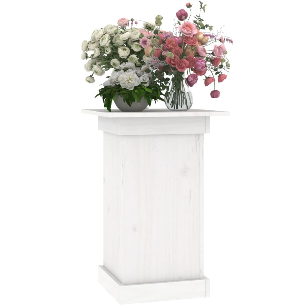 Portafiori bianco 40x40x60 cm in Legno Massello di Pino