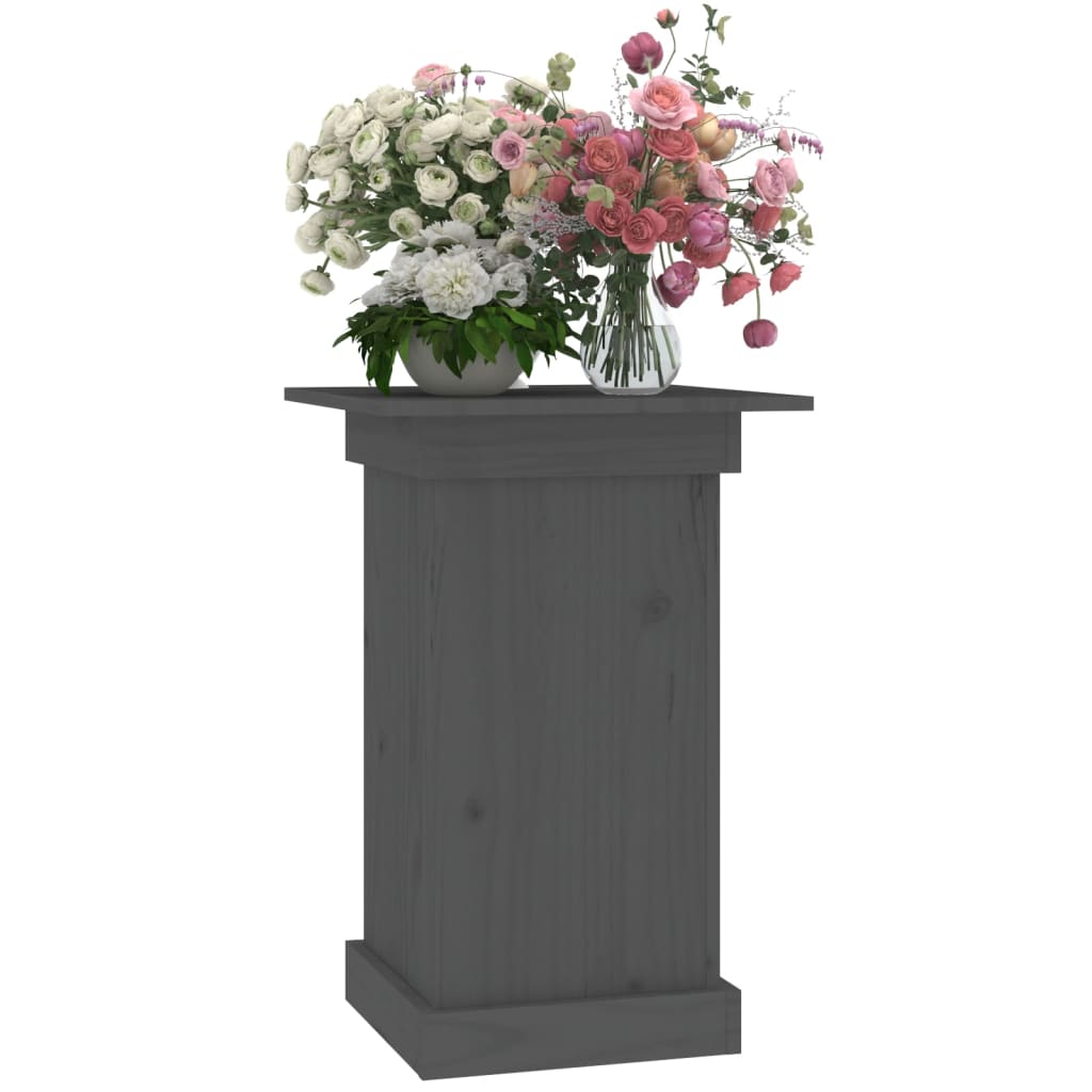 Portafiori grigio 40x40x60 cm in Legno Massello di Pino