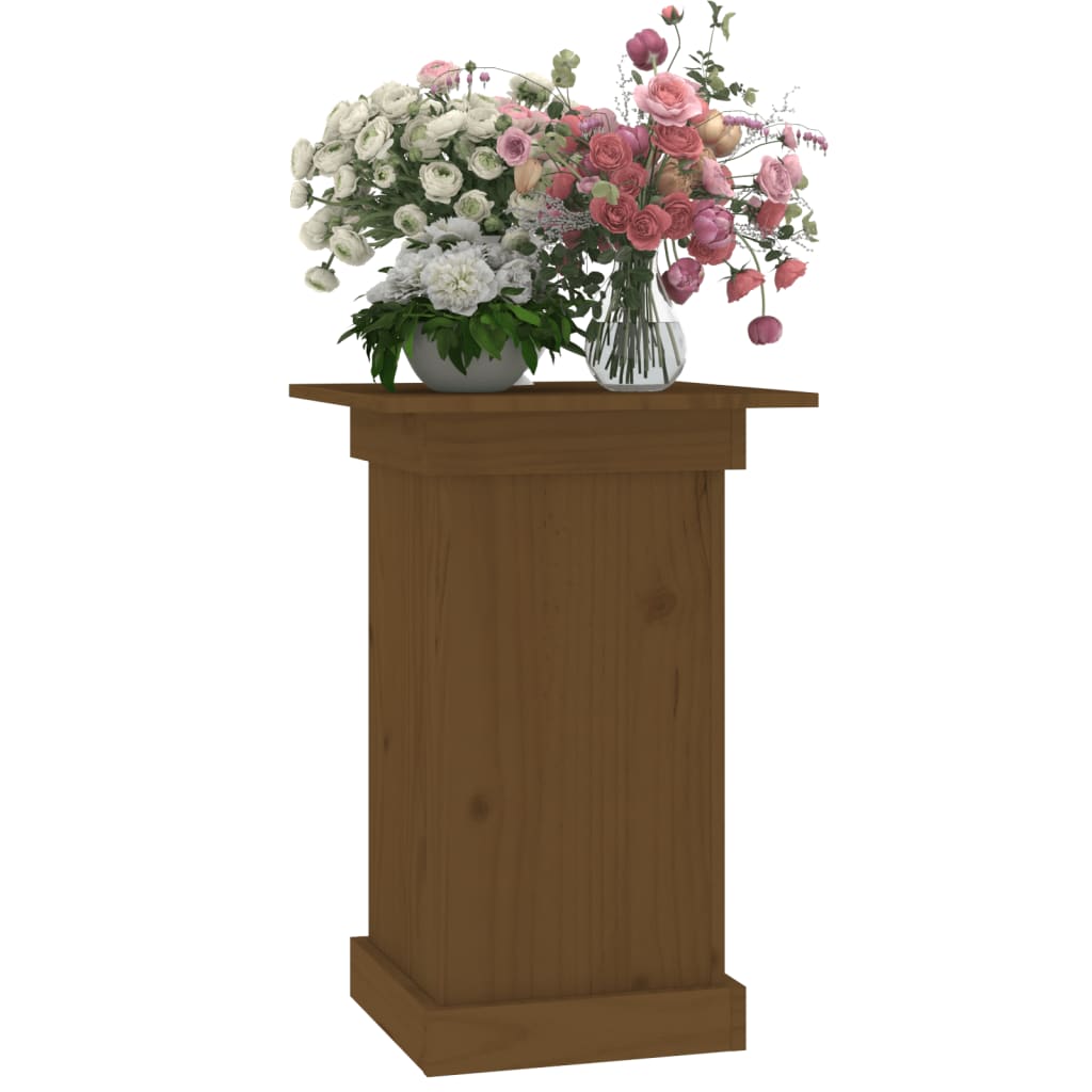 Portafiori Marrone Ambra 40x40x60 cm in Legno Massello di Pino