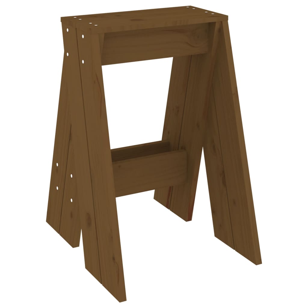 Sgabelli 2 pz Ambra 40x40x60 cm in Legno Massello di Pino