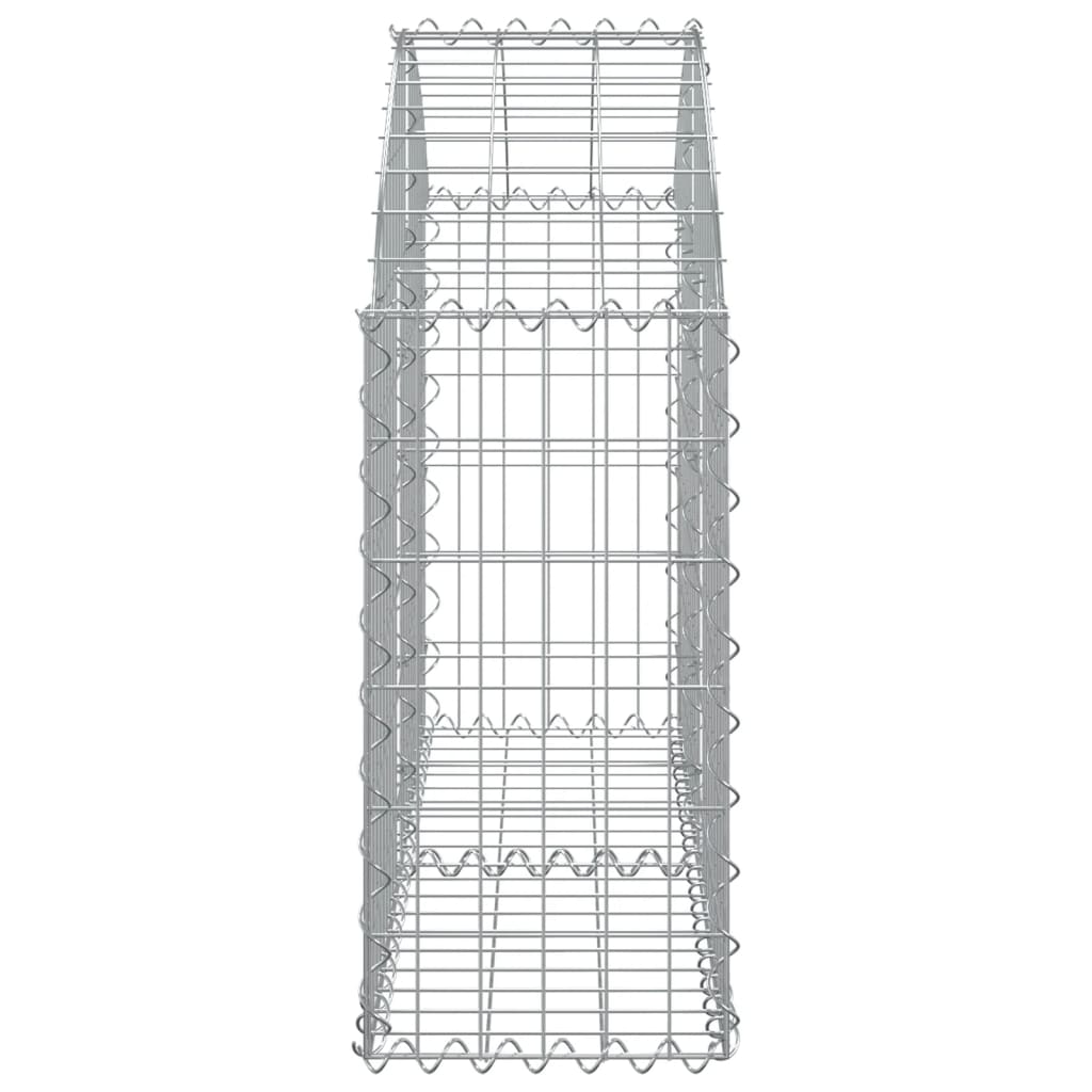 Cesto Gabbione ad Arco 100x30x60/80 cm Ferro Zincato