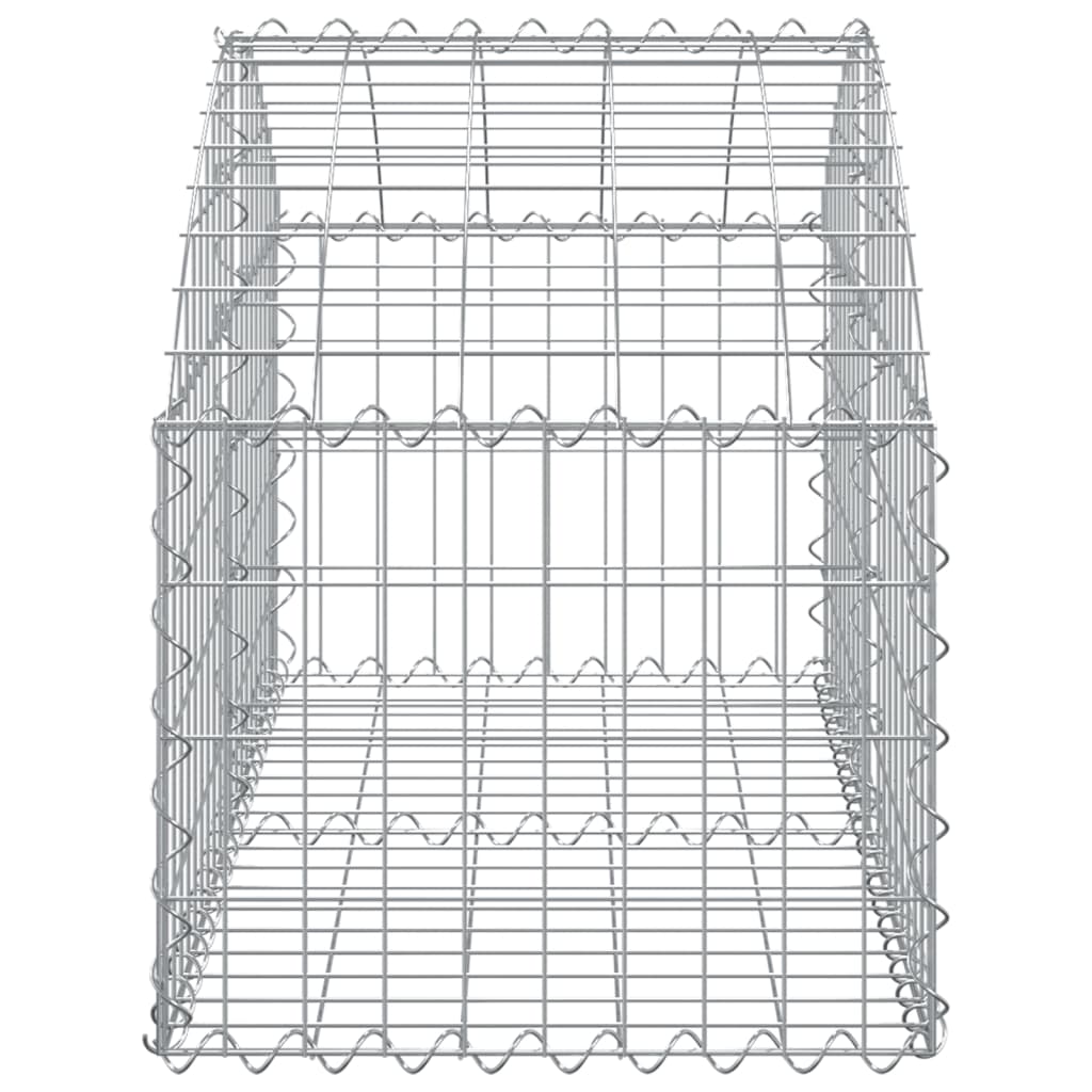 Cesto Gabbione ad Arco 100x50x40/60 cm Ferro Zincato