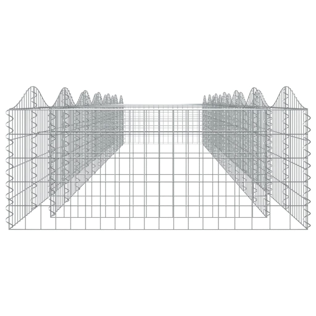 Gabbione ad Arco con Letto Rialzato 600x100x50 cm Ferro Zincato