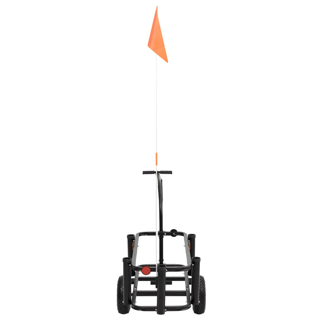 Carrello da Pesca Acciaio Nero
