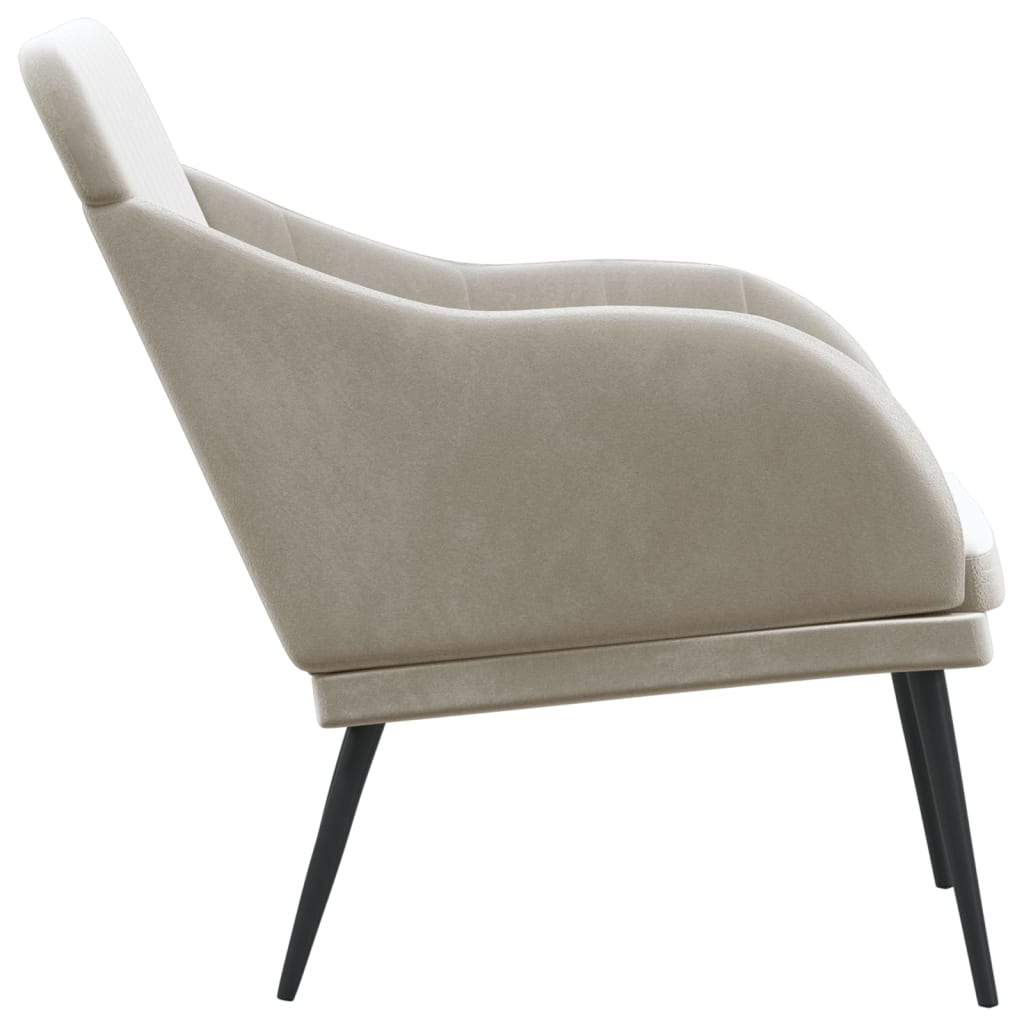 Panca Grigio Chiaro 110x76x80 cm in Velluto