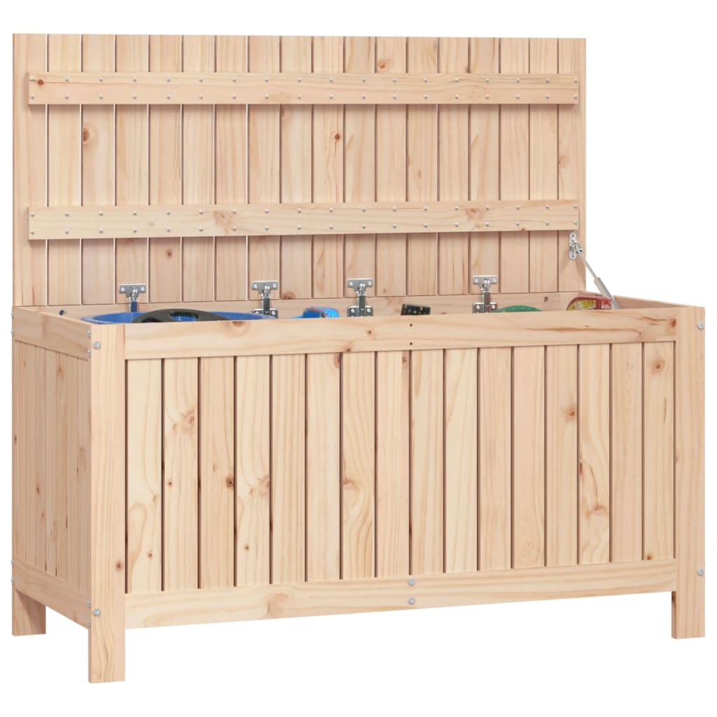 Contenitore da Giardino 115x49x60 cm in Legno Massello di Pino