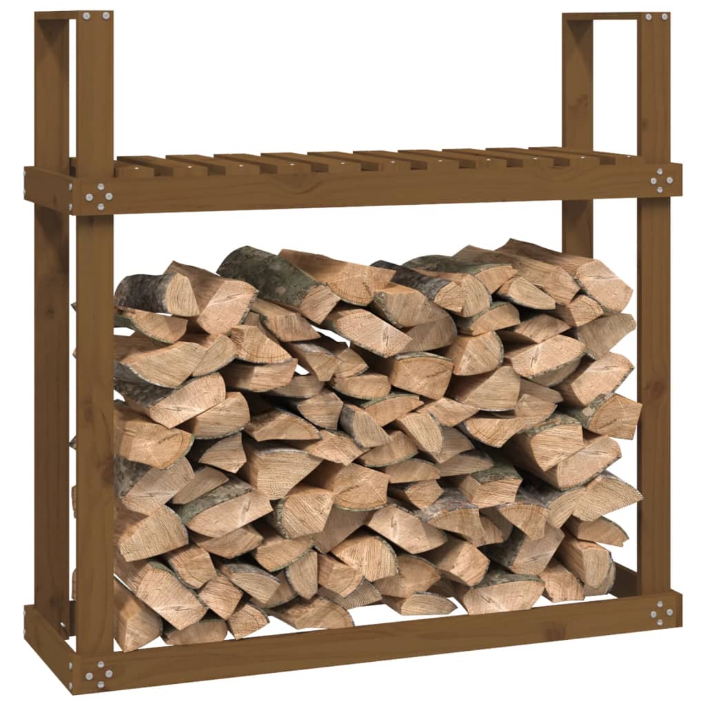 Portalegna Ambra 110x35x108,5 cm in Legno Massello di Pino