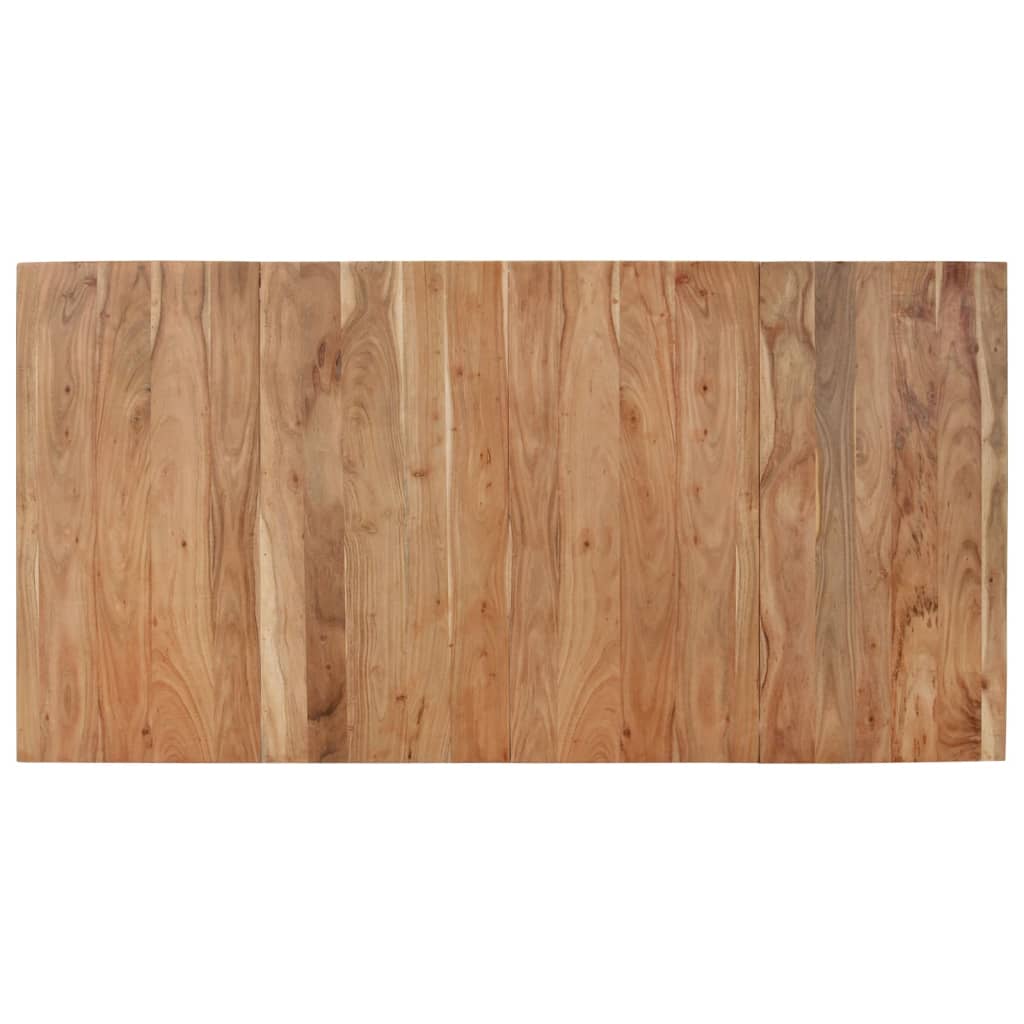 Tavolo da Pranzo Nero 180x90x77 cm in Legno Massello d'Acacia