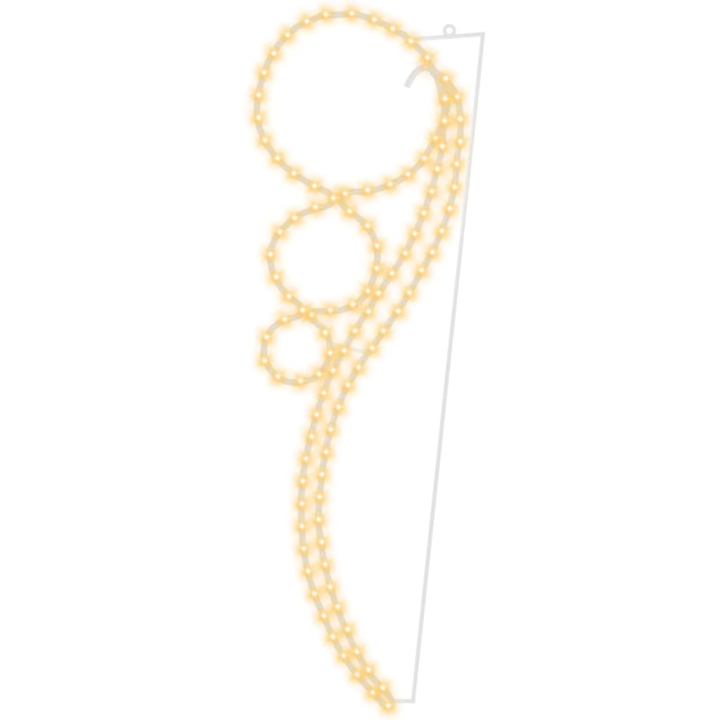 Stringhe Luci a Forma di Palle 8pz Bianco Caldo 111,5x35x4,5cm