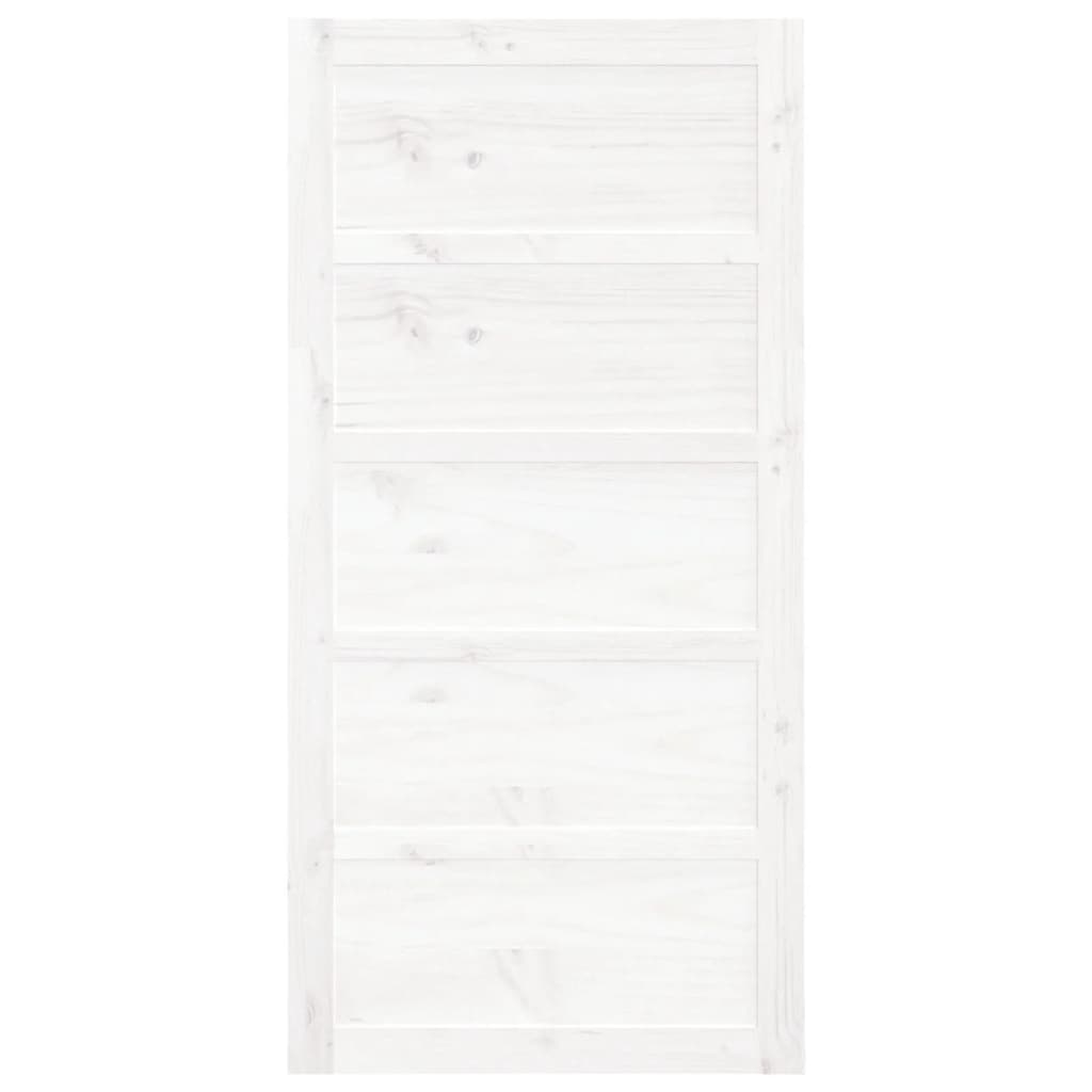 Porta del Granaio Bianca 100x1,8x204,5cm Legno Massello di Pino