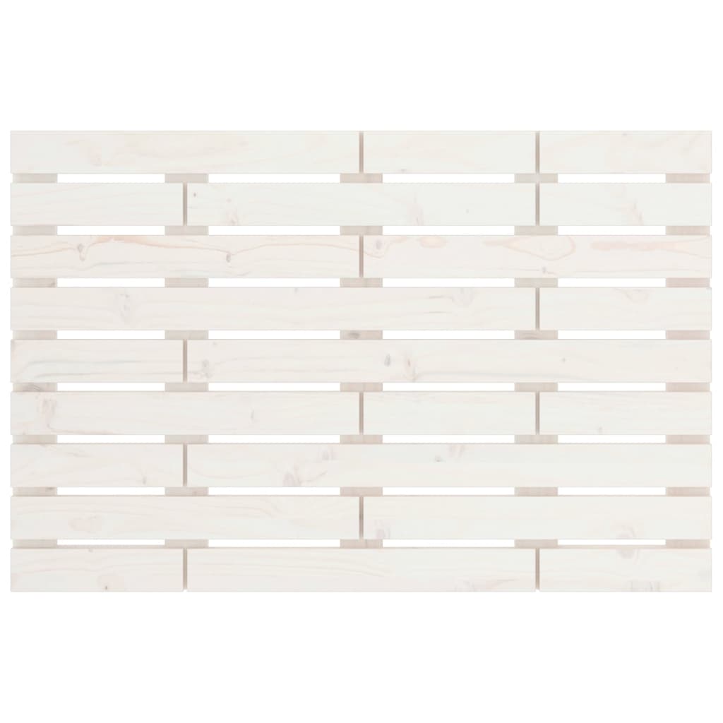 Testiera da Parete Bianca 81x3x63 cm in Legno Massello di Pino