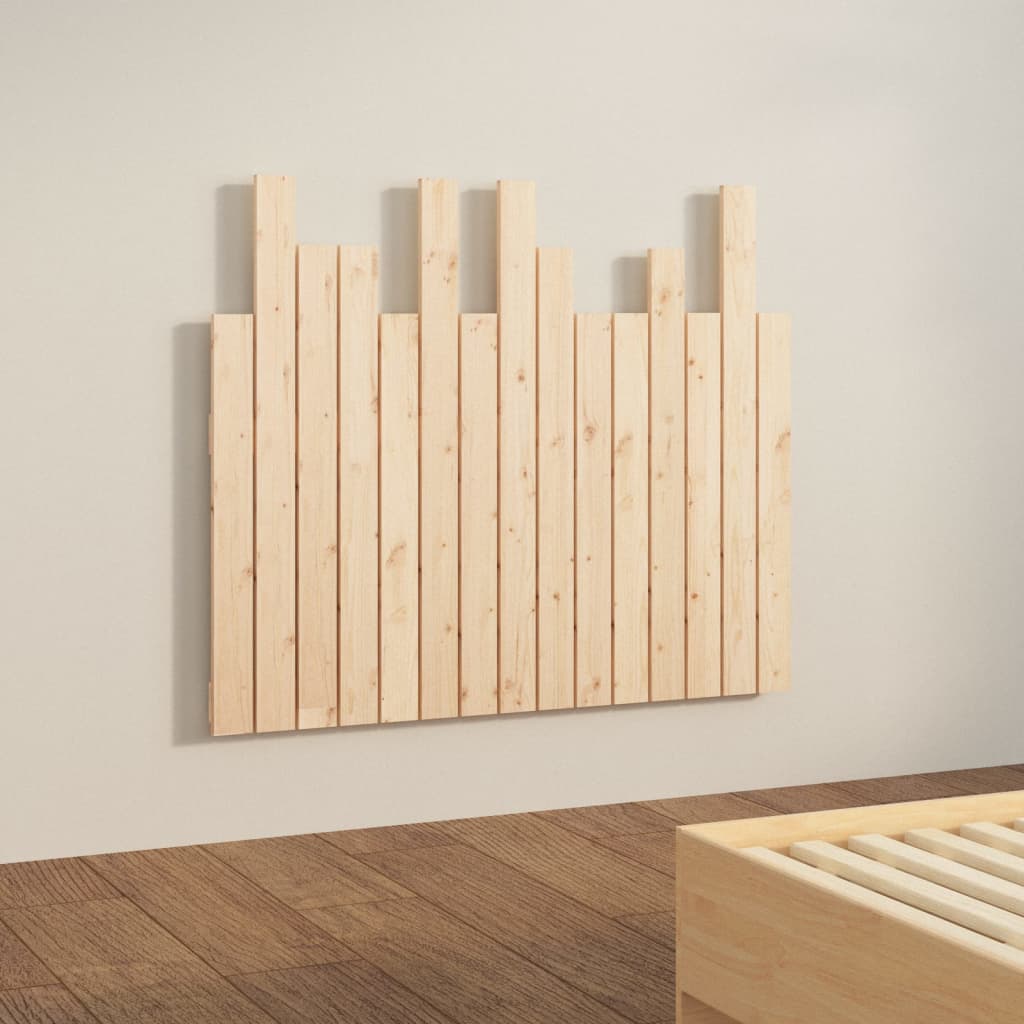 Testiera da Parete 95,5x3x80 cm in Legno Massello di Pino