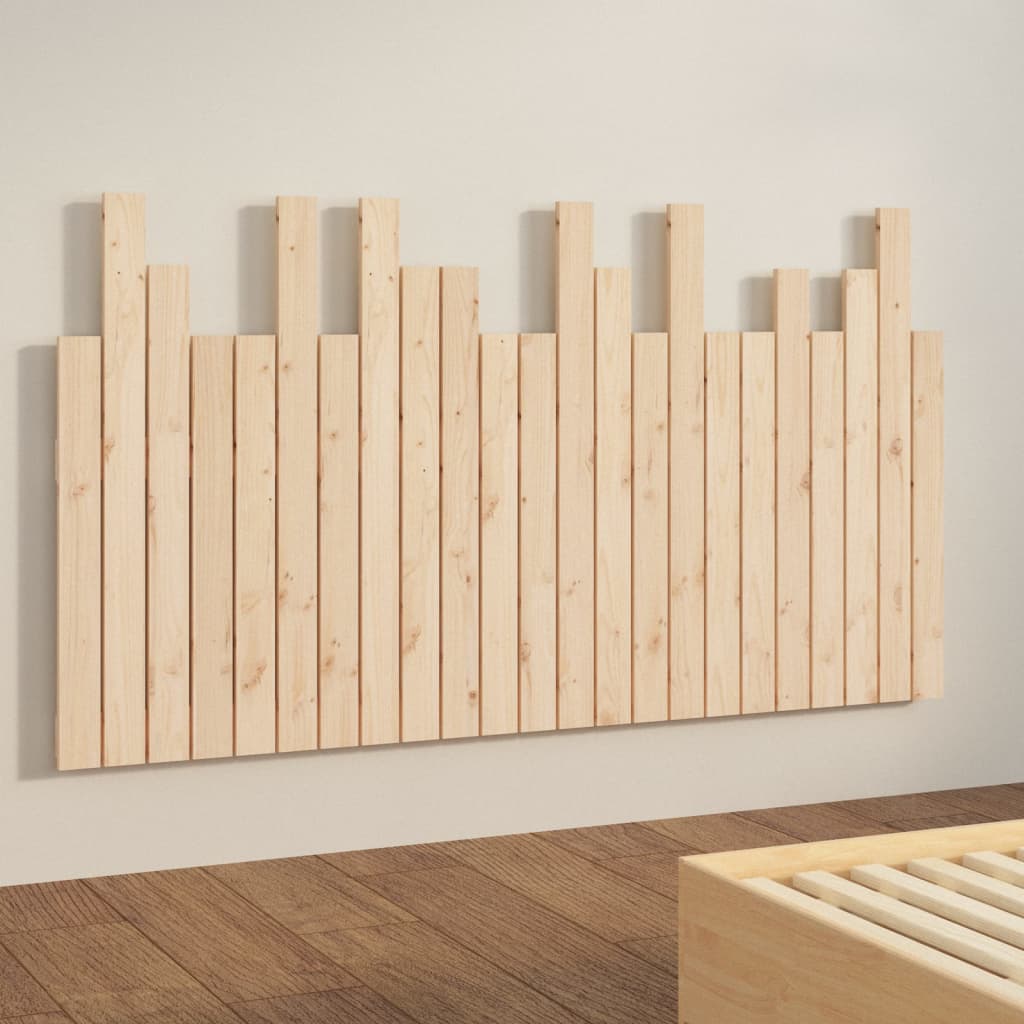 Testiera da Parete 146,5x3x80 cm in Legno Massello di Pino