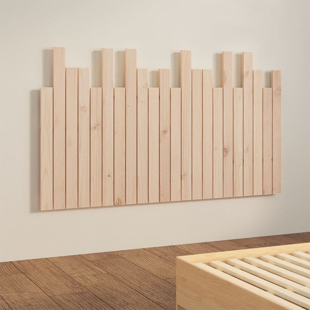 Testiera da Parete 140x3x80 cm in Legno Massello di Pino