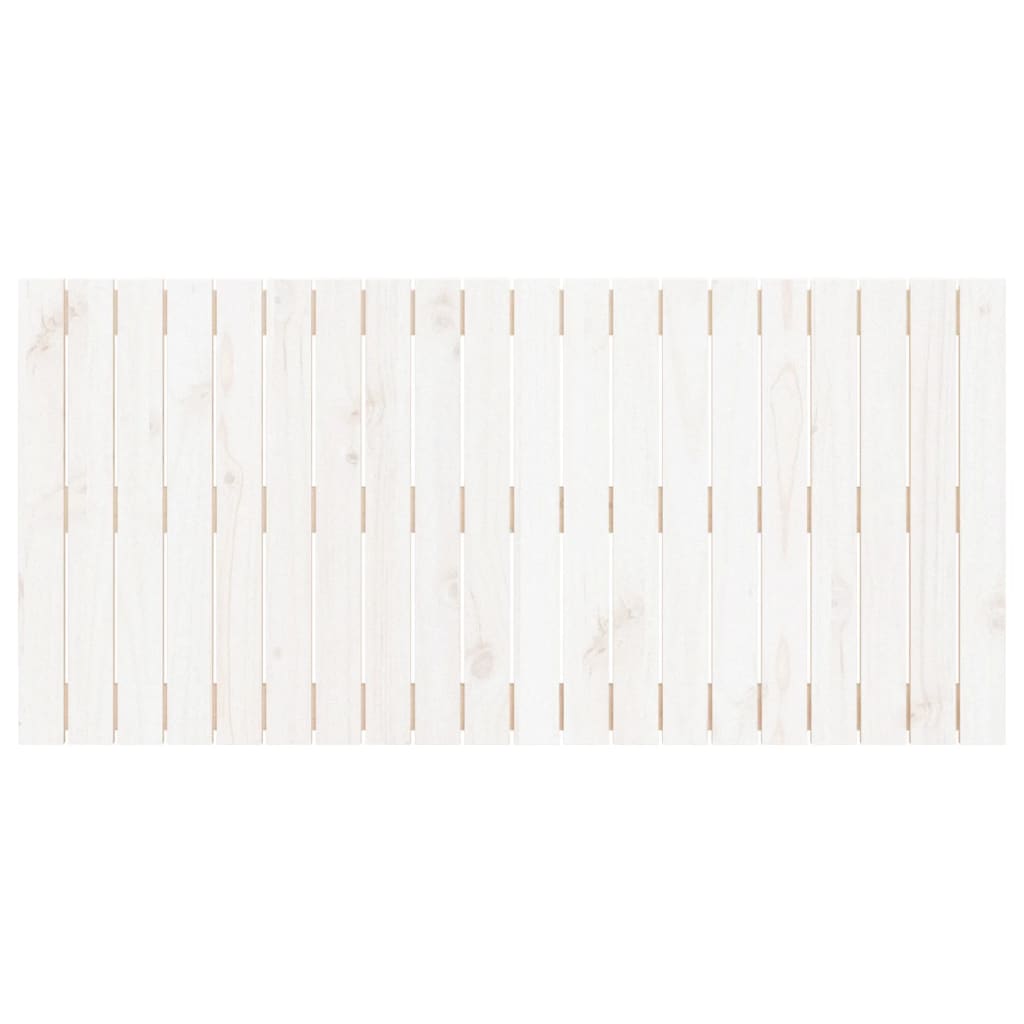 Testiera da Parete Bianca 127,5x3x60 cm Legno Massello di Pino