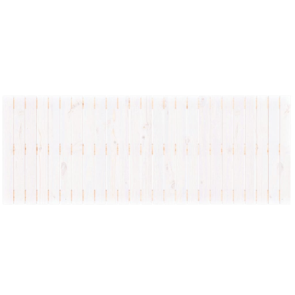 Testiera da Parete Bianca 159,5x3x60 cm Legno Massello di Pino