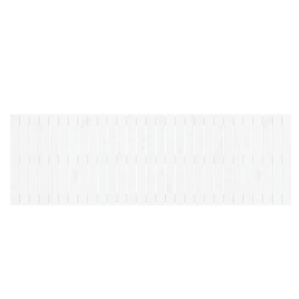 Testiera da Parete Bianca 185x3x60 cm in Legno Massello di Pino