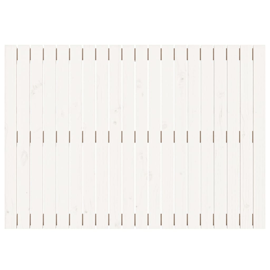 Testiera da Parete Bianca 127,5x3x90 cm Legno Massello di Pino