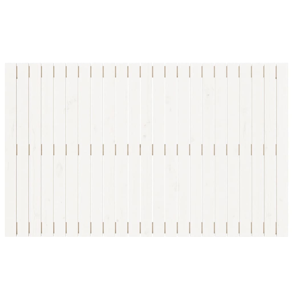 Testiera da Parete Bianca 147x3x90 cm in Legno Massello di Pino