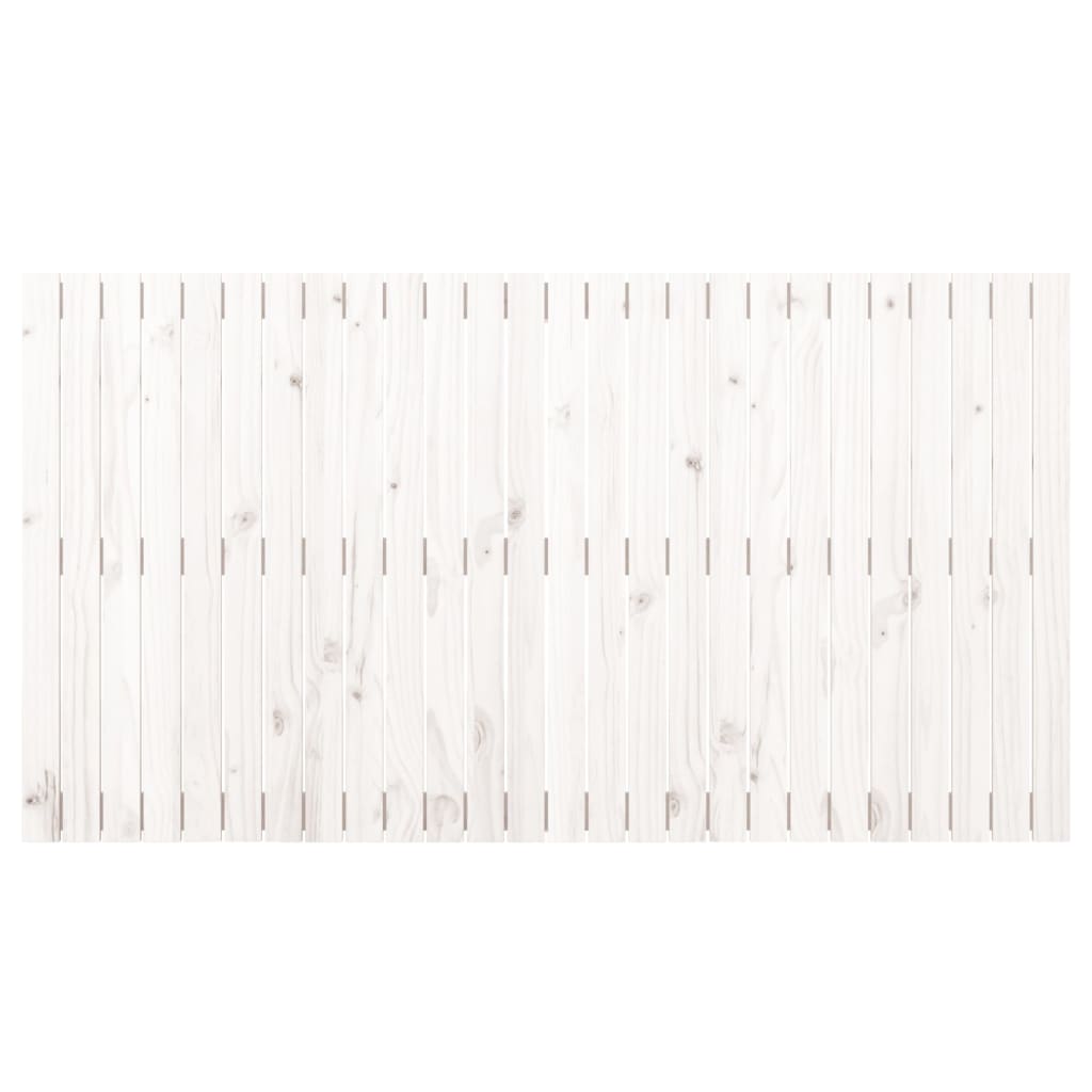 Testiera da Parete Bianca 166x3x90 cm in Legno Massello di Pino