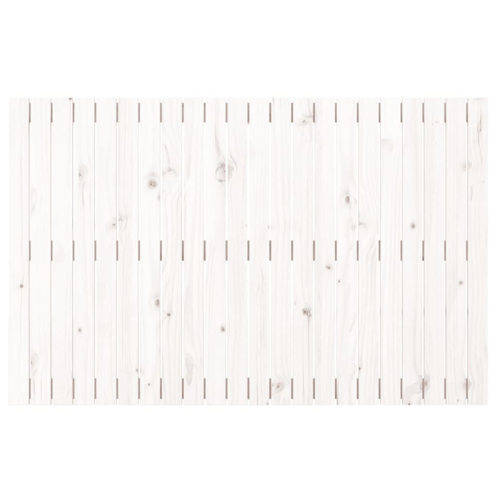 Testiera da Parete Bianca 140x3x90 cm in Legno Massello di Pino