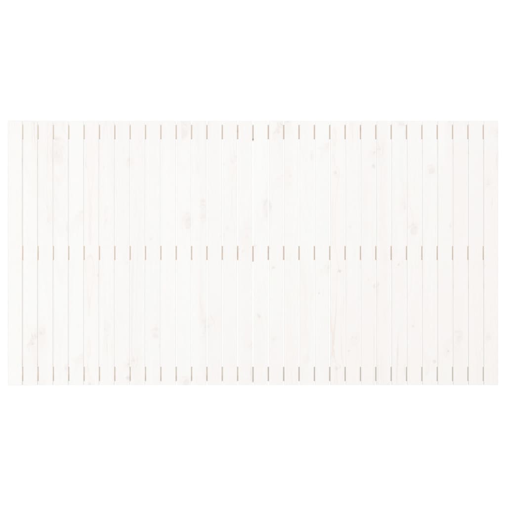 Testiera da Parete Bianca 204x3x110 cm Legno Massello di Pino
