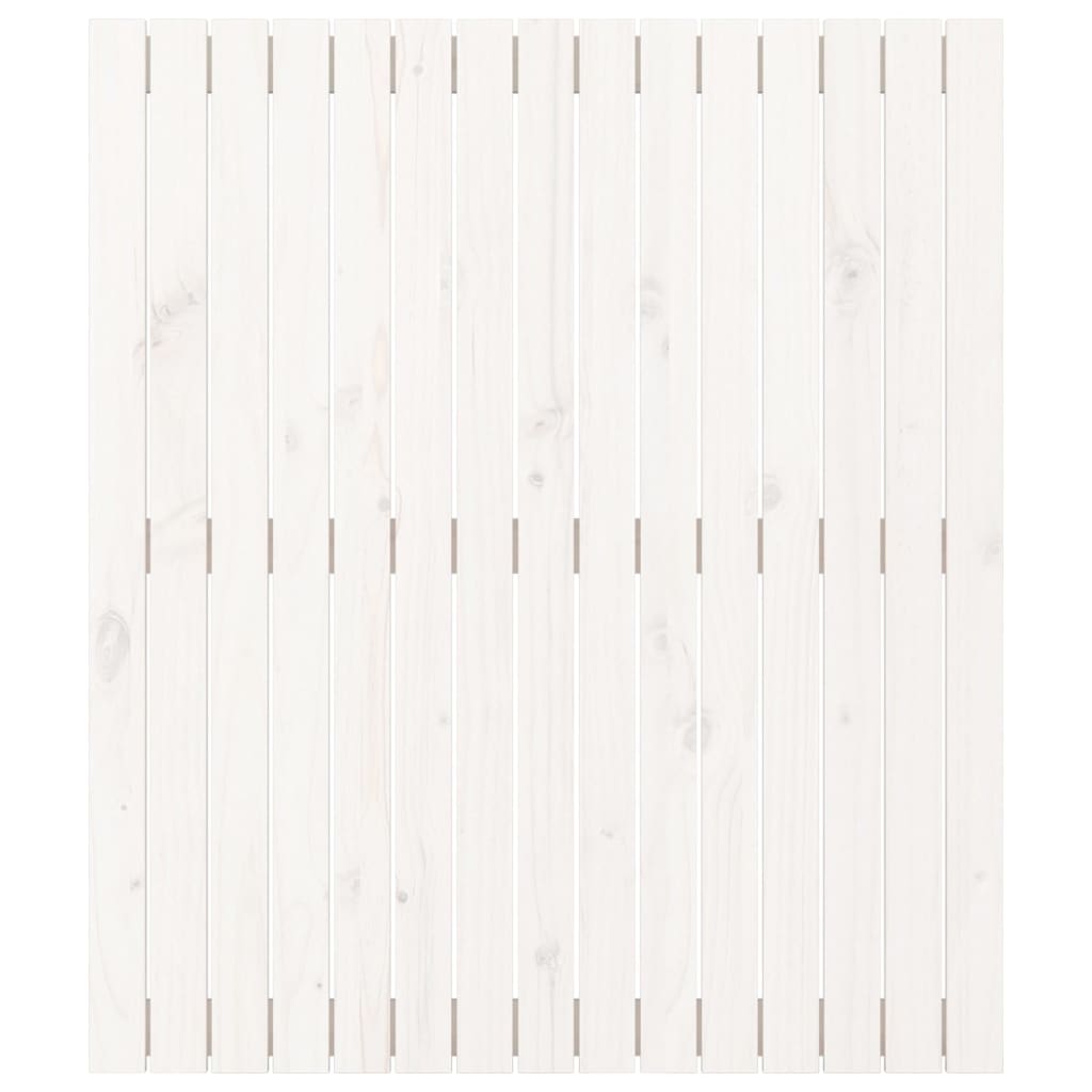 Testiera da Parete Bianca 95,5x3x110 cm Legno Massello di Pino
