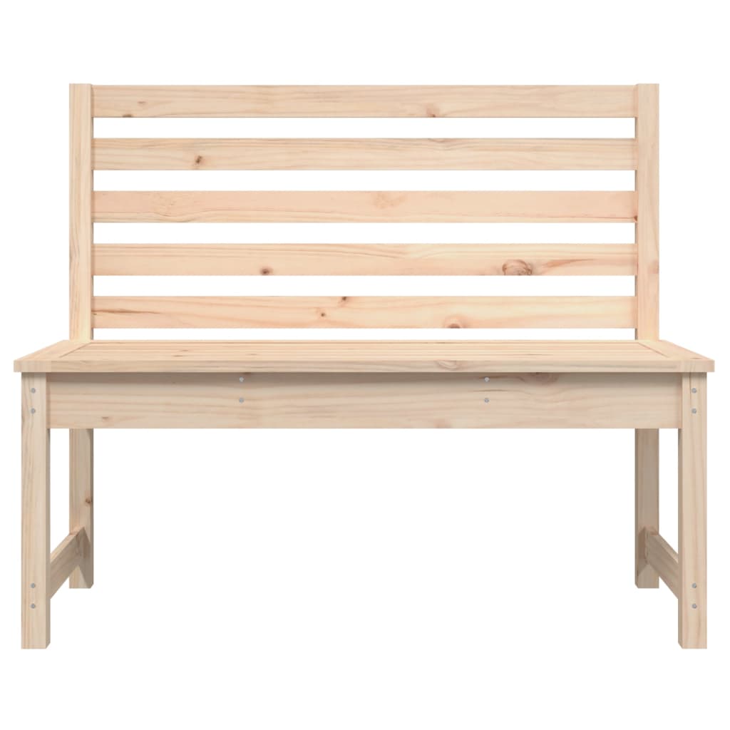 Panca da Giardino 109 cm in Legno Massello di Pino
