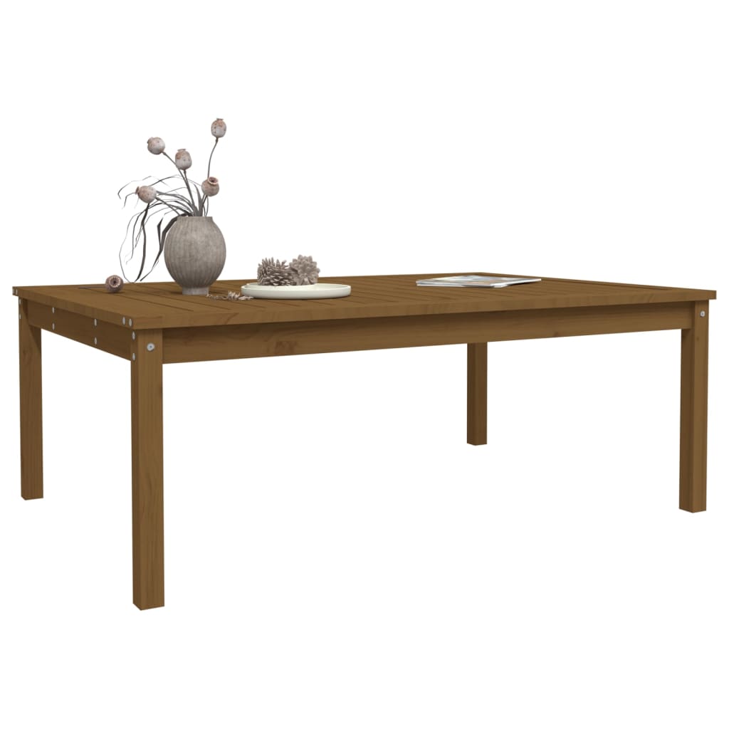 Tavolo da Giardino Ambra 121x82,5x45 cm Legno Massello di Pino