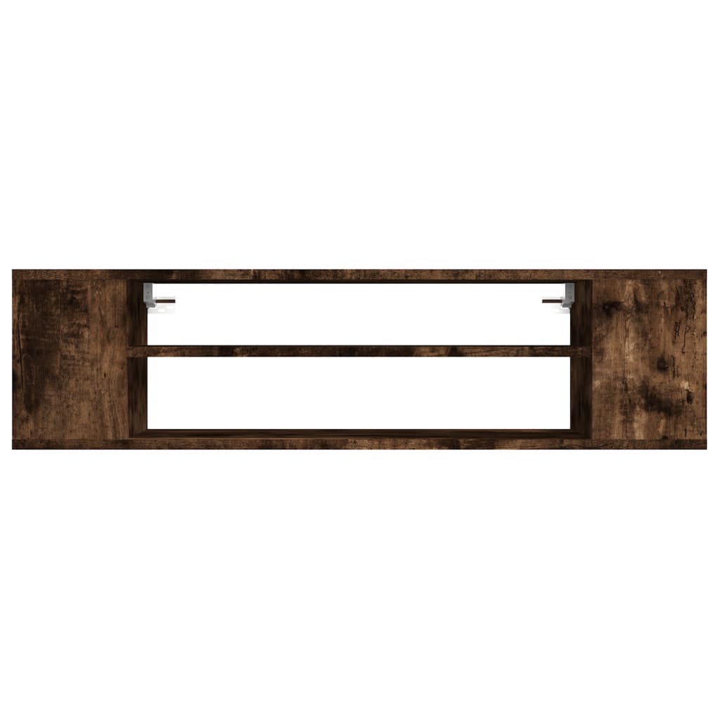 Mobile TV Pensile Rovere Fumo 100x30x26,5 cm Legno Multistrato