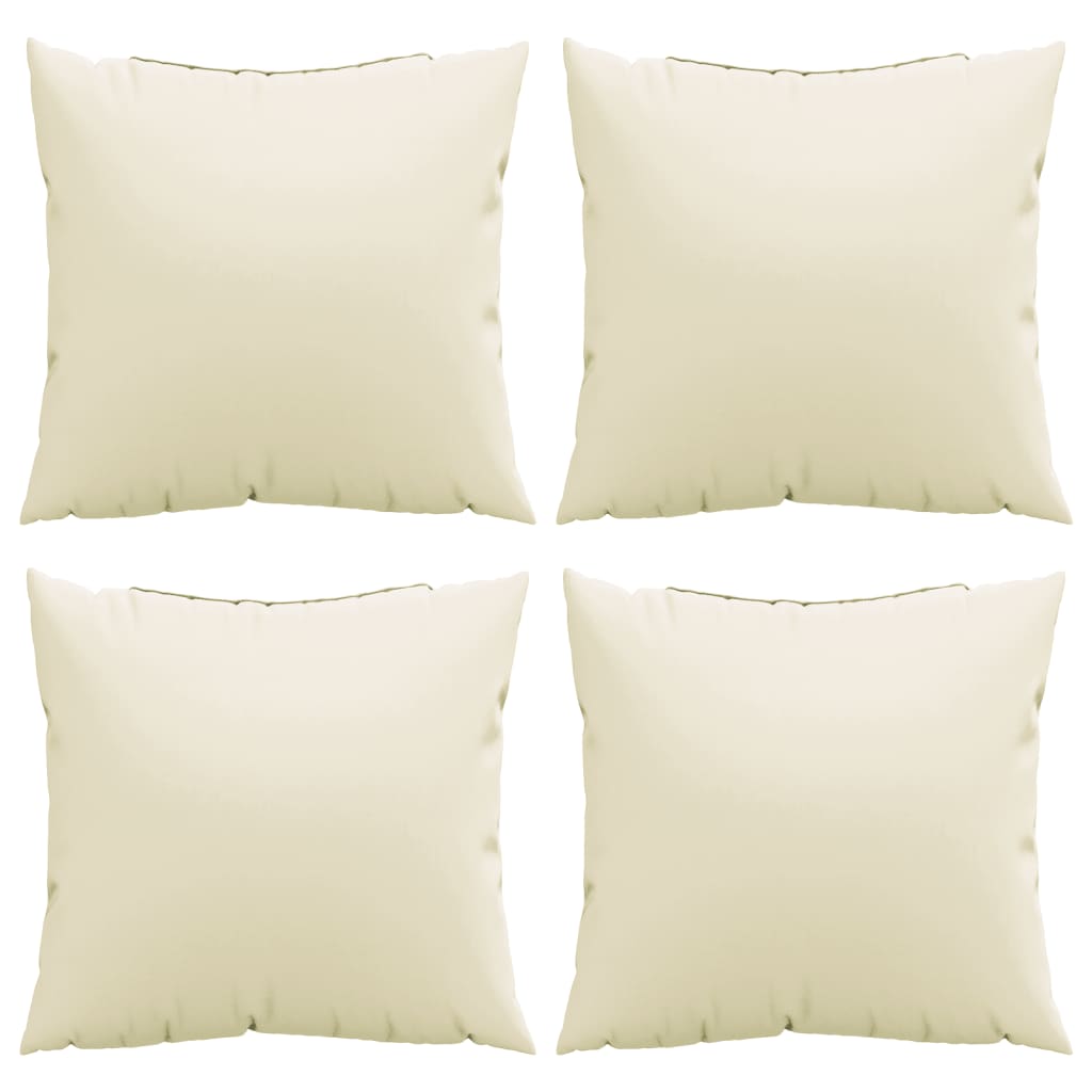 Cuscini per Divano 4 pz Crema 40x40 cm in Tessuto