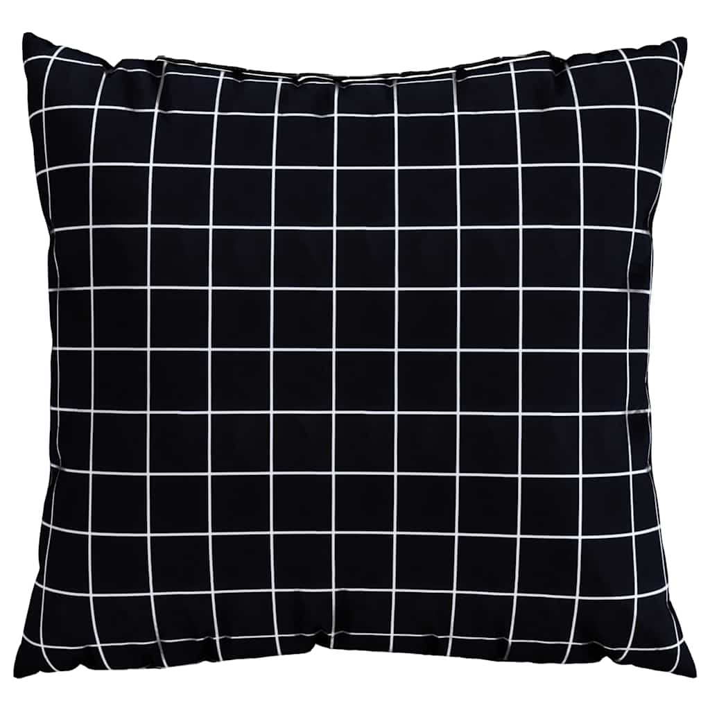 Cuscini Scatter a scacchi 4 pcs Quadro Nero 40 x 40 cm