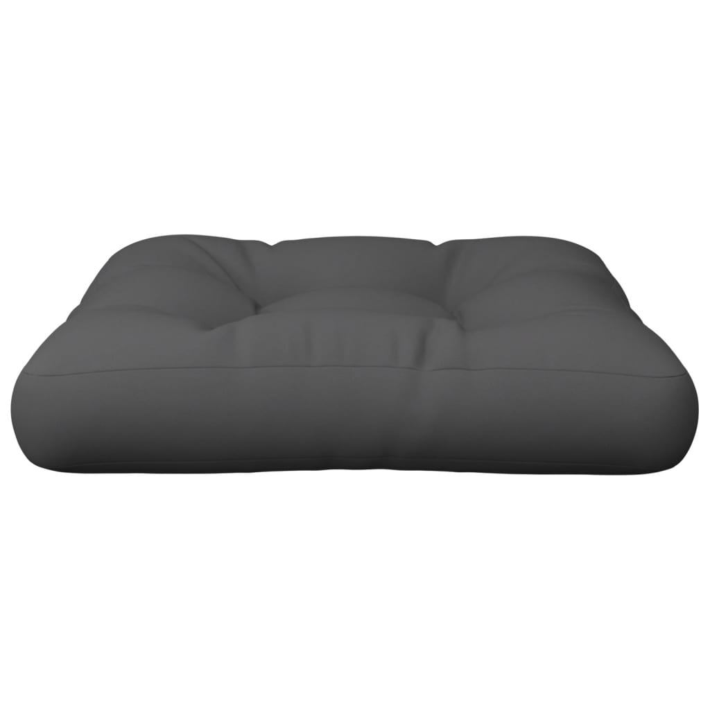 Cuscino per Pallet Grigio 60x60x12 cm in Tessuto