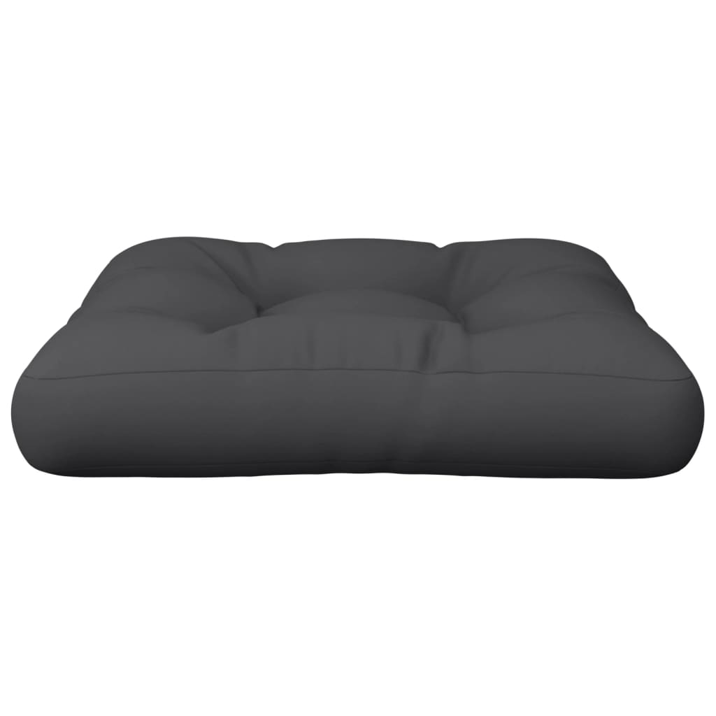 Cuscino per Pallet Nero 60x60x12 cm in Tessuto