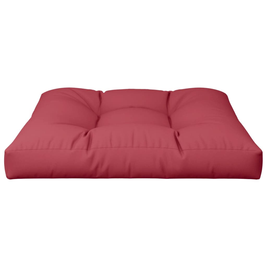 Cuscino per Pallet Rosso Vino 70x70x12 cm in Tessuto