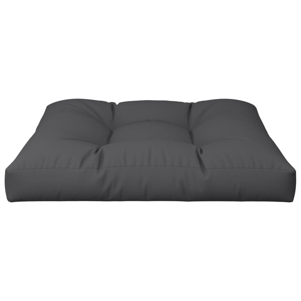 Cuscino per Pallet Nero 80x80x12 cm in Tessuto