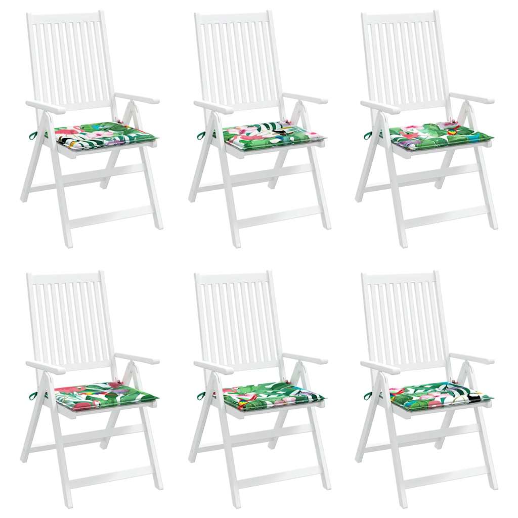 Cuscini per Sedia 6 pz Multicolore 40x40x3 cm in Tessuto