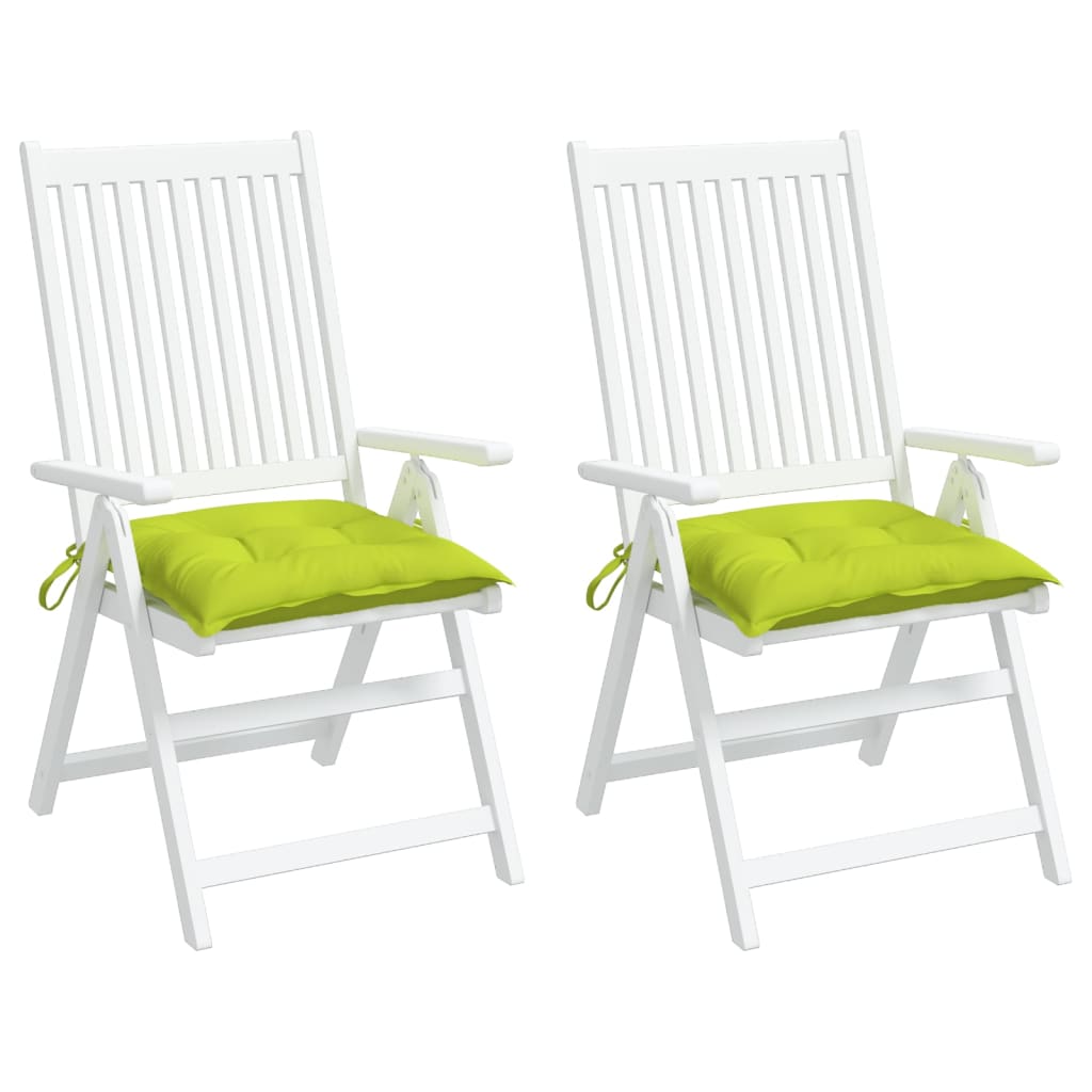 Cuscini per Sedia 2 pz Verde Intenso 40x40x7 cm Tessuto Oxford