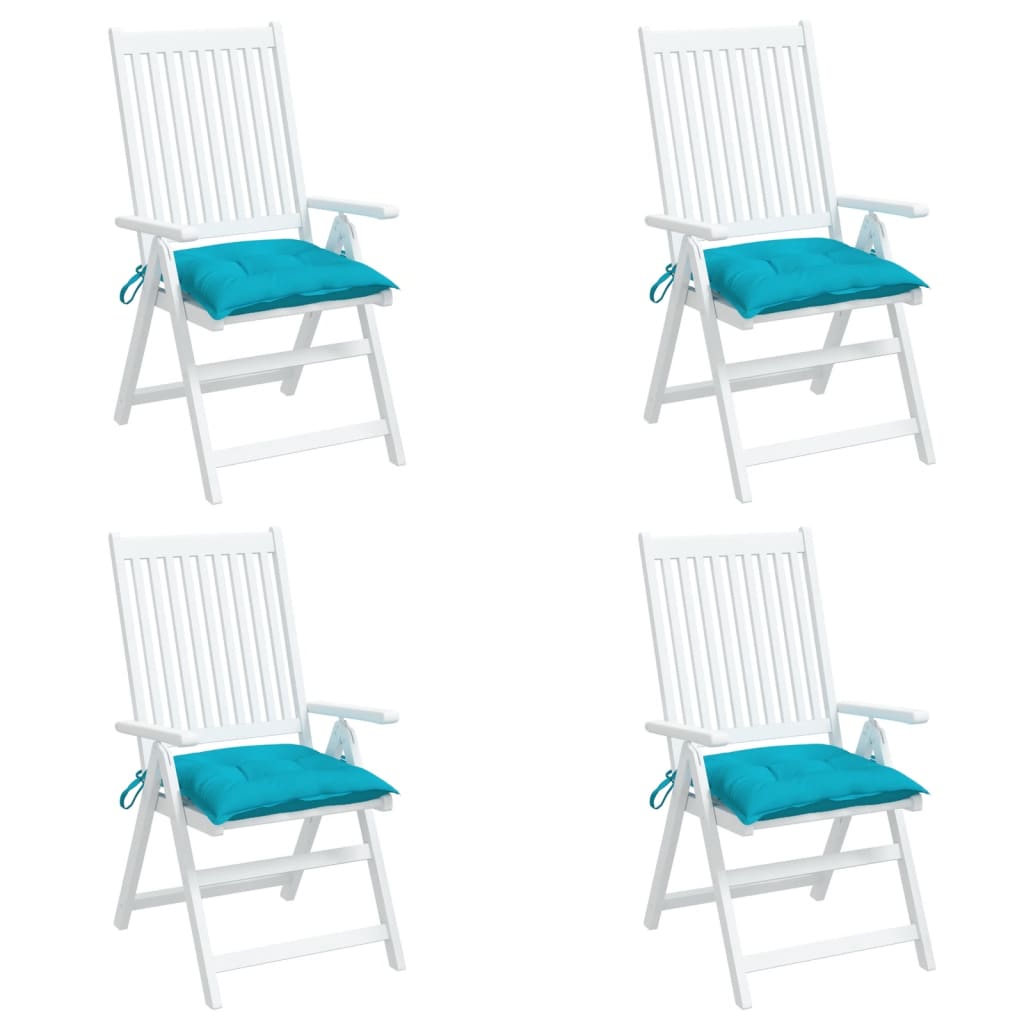 Cuscini per Sedia 4 pz Turchese 50x50x7 cm Tessuto Oxford