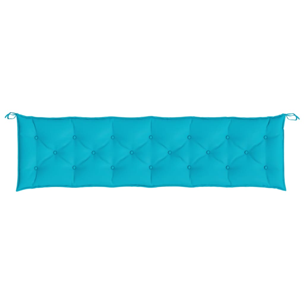 Cuscino per Panca da Giardino Turchese 200x50x7 cm in Tessuto