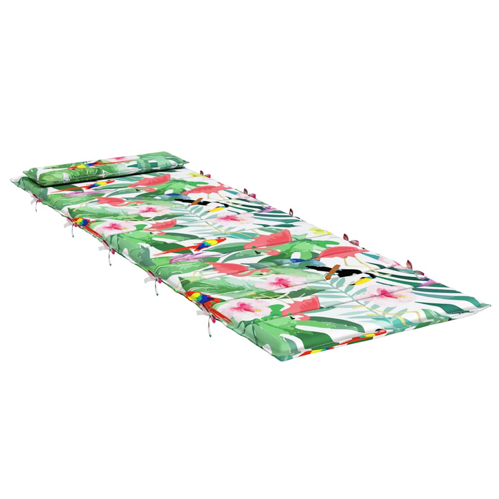 Cuscino per Lettino Multicolore 180x60x3 cm in Tessuto Oxford